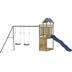 vidaXL Estructuras Para Juegos Al Aire Libre-Parque infantil de exterior madera de pino impregnada