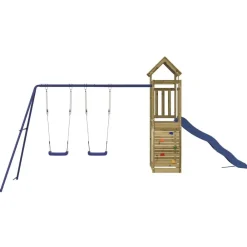 vidaXL Estructuras Para Juegos Al Aire Libre-Parque infantil de exterior madera de pino impregnada