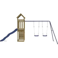 vidaXL Estructuras Para Juegos Al Aire Libre-Parque infantil de exterior madera de pino impregnada