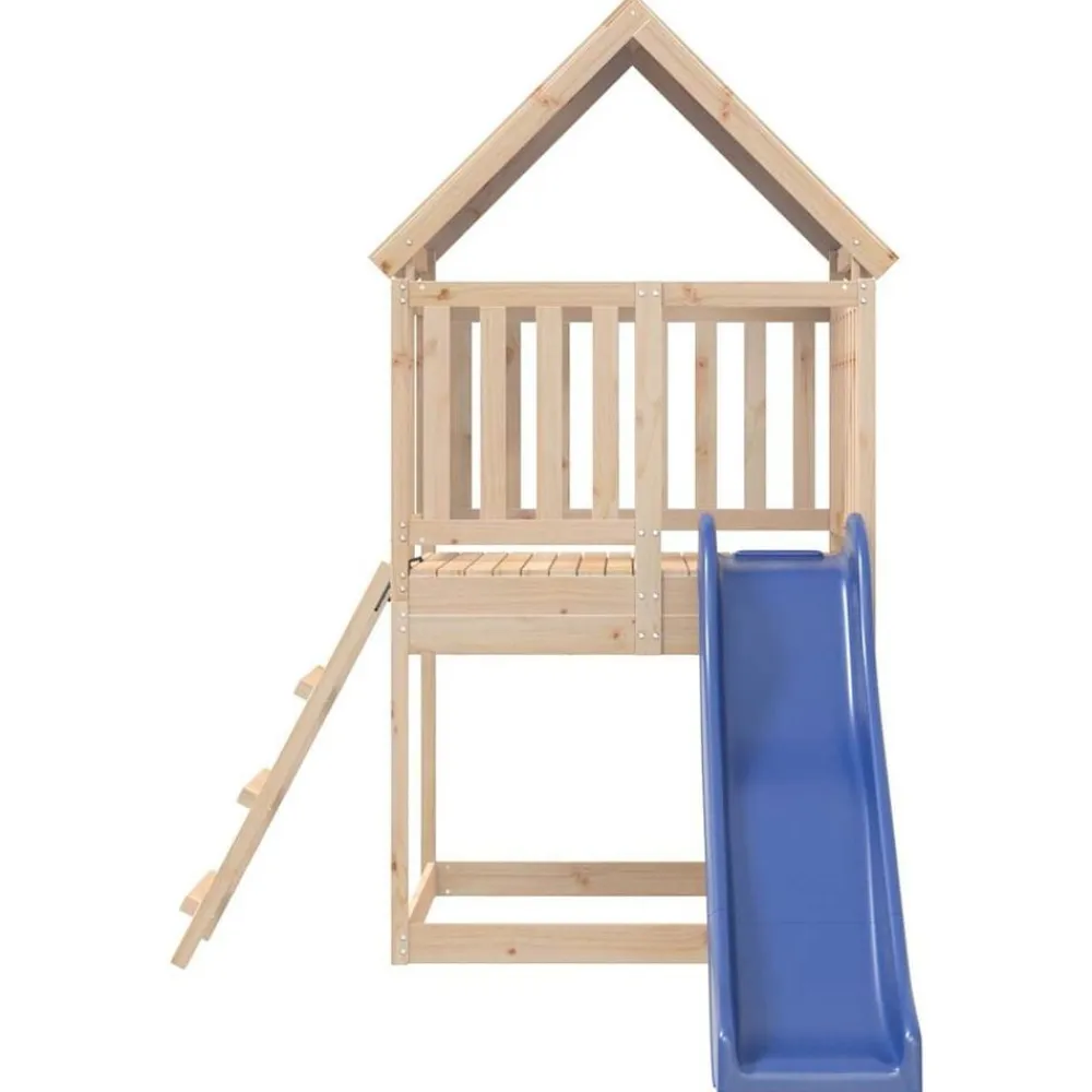 vidaXL Parque infantil de exterior de madera maciza de pino Hot