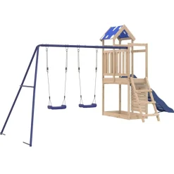 vidaXL Parque infantil de exterior de madera maciza de pino Hot