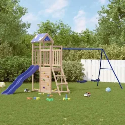 vidaXL Parque infantil de exterior de madera maciza de pino Hot