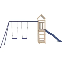 vidaXL Parque infantil de exterior de madera maciza de pino Hot