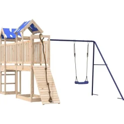 vidaXL Estructuras Para Juegos Al Aire Libre-Parque infantil de exterior de madera maciza de pino