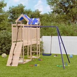 vidaXL Estructuras Para Juegos Al Aire Libre-Parque infantil de exterior de madera maciza de pino