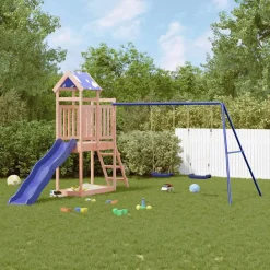 vidaXL Estructuras Para Juegos Al Aire Libre-Parque infantil de exterior madera maciza Douglas3156935