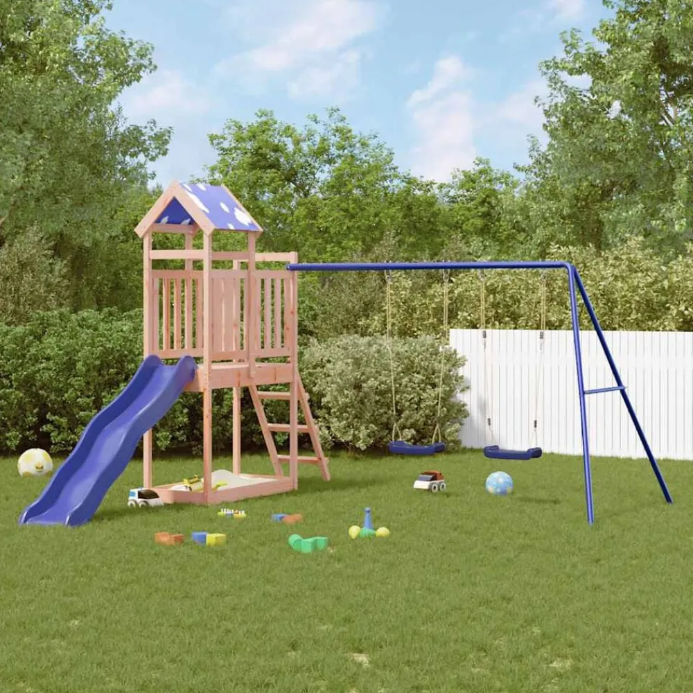 vidaXL Estructuras Para Juegos Al Aire Libre-Parque infantil de exterior madera maciza Douglas3156935