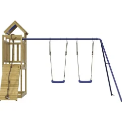 vidaXL Estructuras Para Juegos Al Aire Libre-Parque infantil de exterior madera de pino impregnada