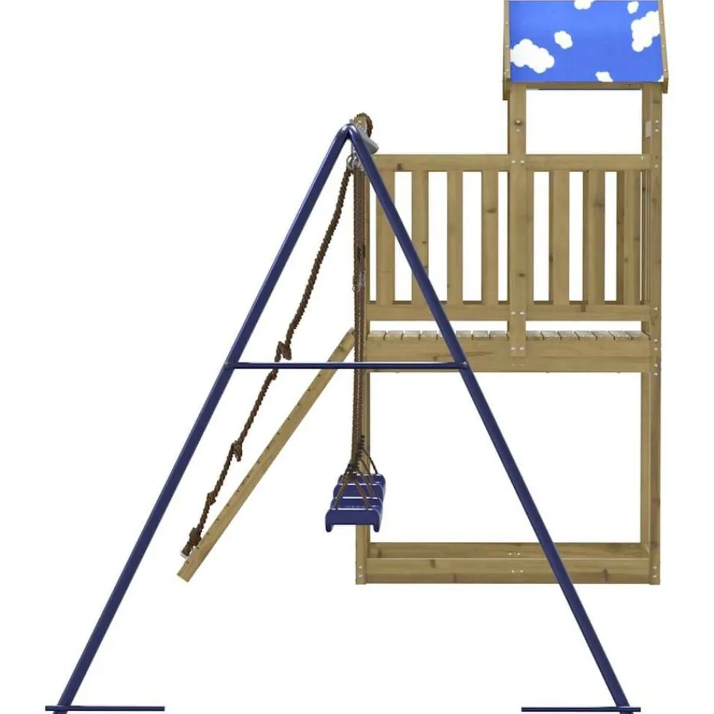 vidaXL Estructuras Para Juegos Al Aire Libre-Parque infantil de exterior madera de pino impregnada