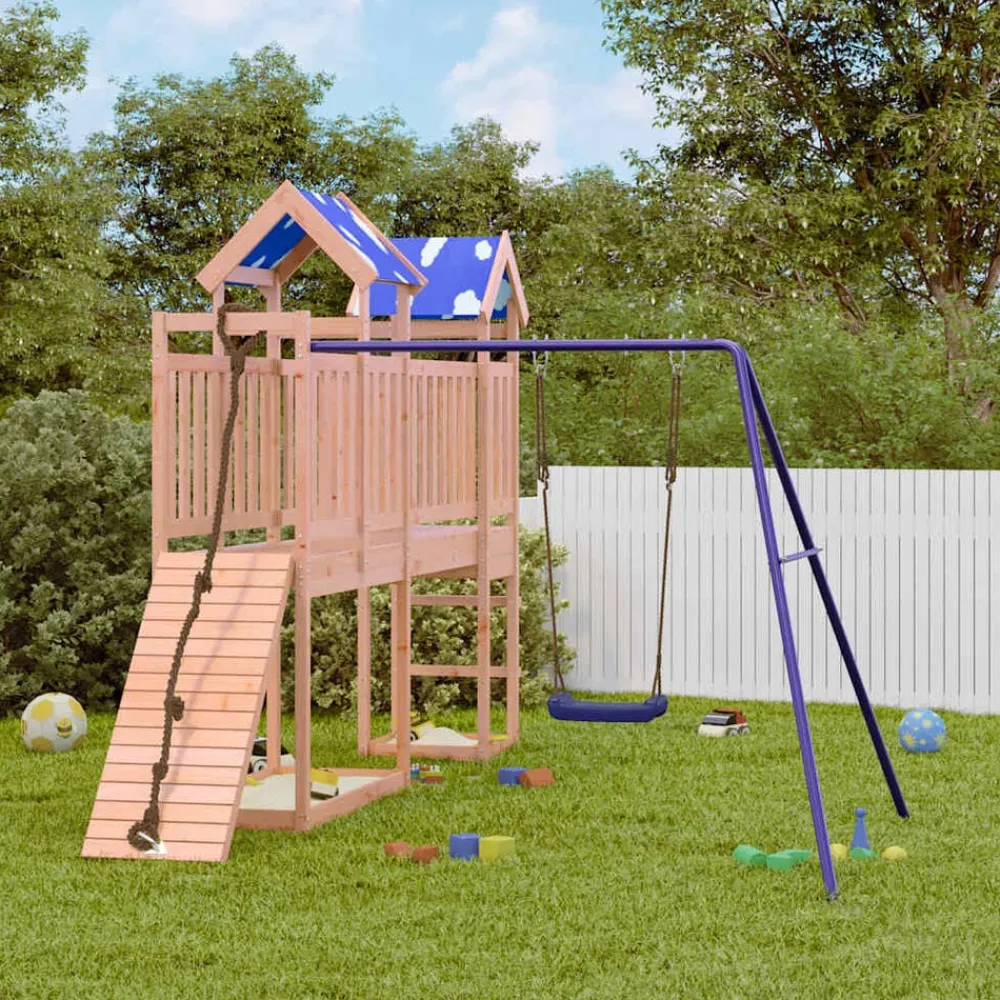 vidaXL Estructuras Para Juegos Al Aire Libre-Parque infantil de exterior madera maciza Douglas3156935