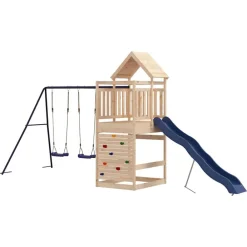 vidaXL Parque infantil de exterior madera maciza de pino Clearance