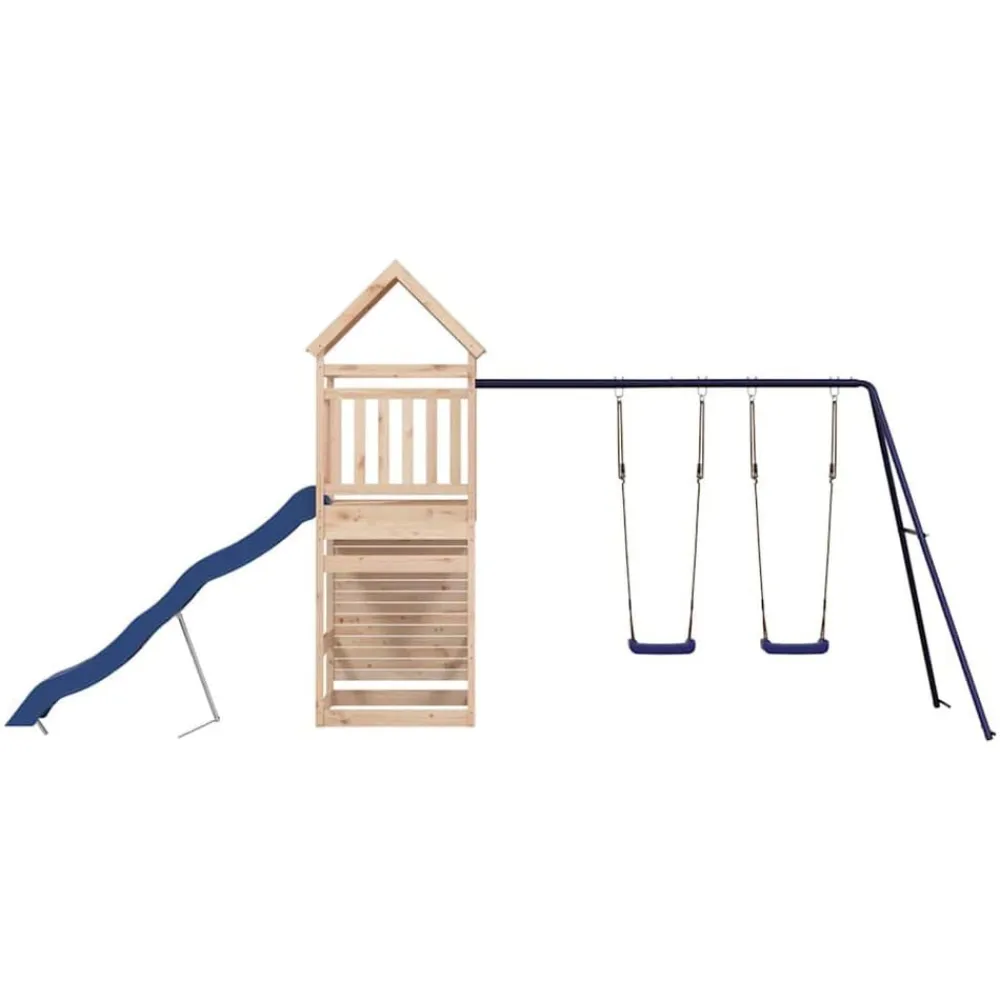 vidaXL Parque infantil de exterior madera maciza de pino Clearance