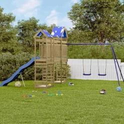vidaXL Estructuras Para Juegos Al Aire Libre-Parque infantil de exterior madera de pino impregnada