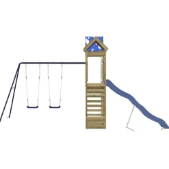 vidaXL Estructuras Para Juegos Al Aire Libre-Parque infantil de exterior madera de pino impregnada