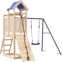 vidaXL Parque infantil de exterior de madera maciza de pino Discount