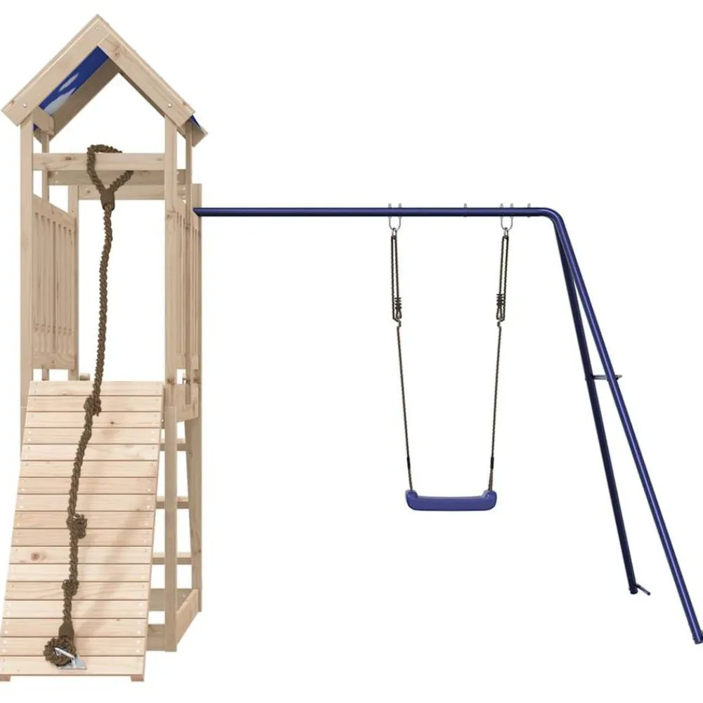 vidaXL Parque infantil de exterior de madera maciza de pino Discount