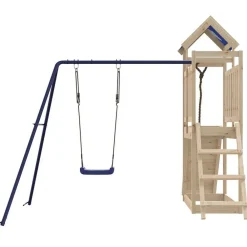 vidaXL Parque infantil de exterior de madera maciza de pino Discount