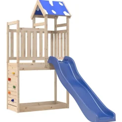 vidaXL Estructuras Para Juegos Al Aire Libre-Parque infantil de exterior de madera maciza de pino