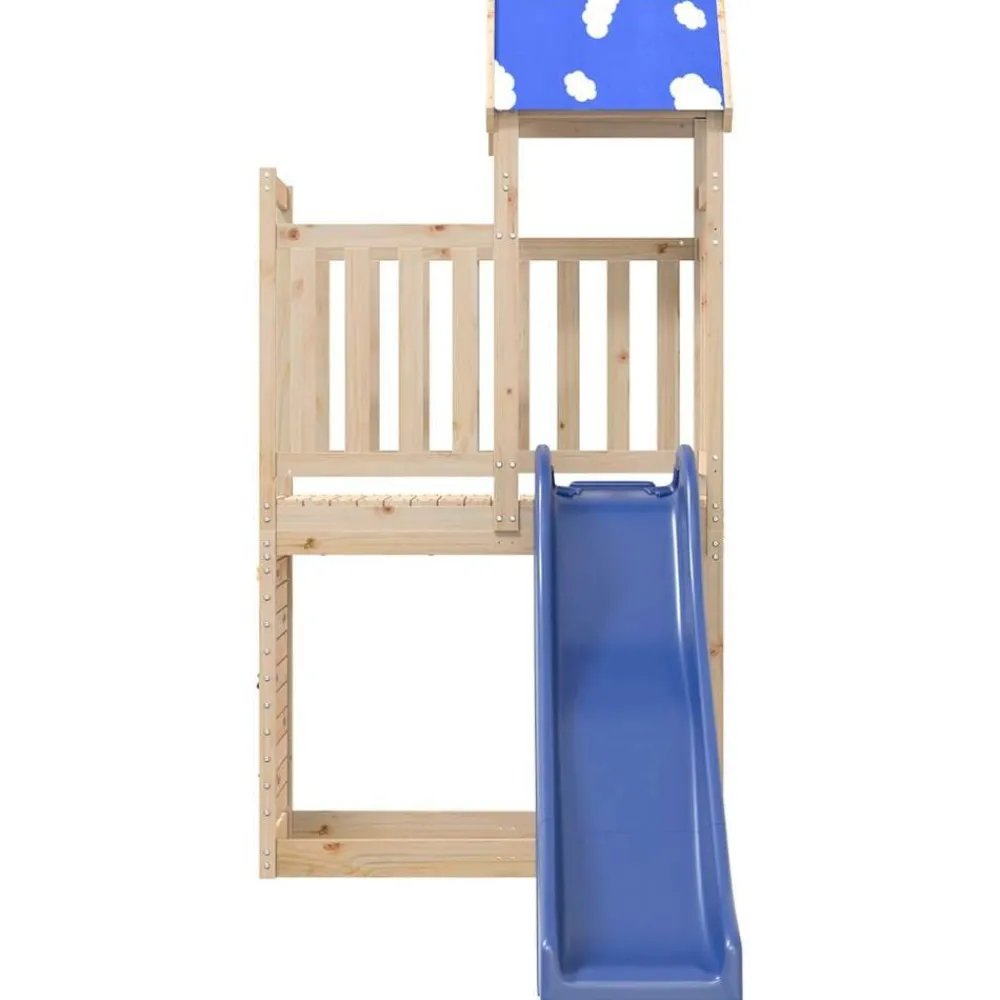 vidaXL Estructuras Para Juegos Al Aire Libre-Parque infantil de exterior de madera maciza de pino