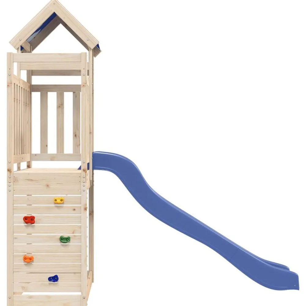 vidaXL Estructuras Para Juegos Al Aire Libre-Parque infantil de exterior de madera maciza de pino