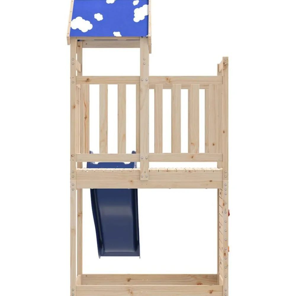 vidaXL Estructuras Para Juegos Al Aire Libre-Parque infantil de exterior de madera maciza de pino