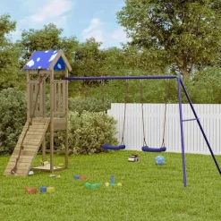 vidaXL Estructuras Para Juegos Al Aire Libre-Parque infantil de exterior madera de pino impregnada