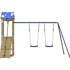 vidaXL Estructuras Para Juegos Al Aire Libre-Parque infantil de exterior madera de pino impregnada