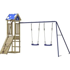vidaXL Estructuras Para Juegos Al Aire Libre-Parque infantil de exterior madera de pino impregnada