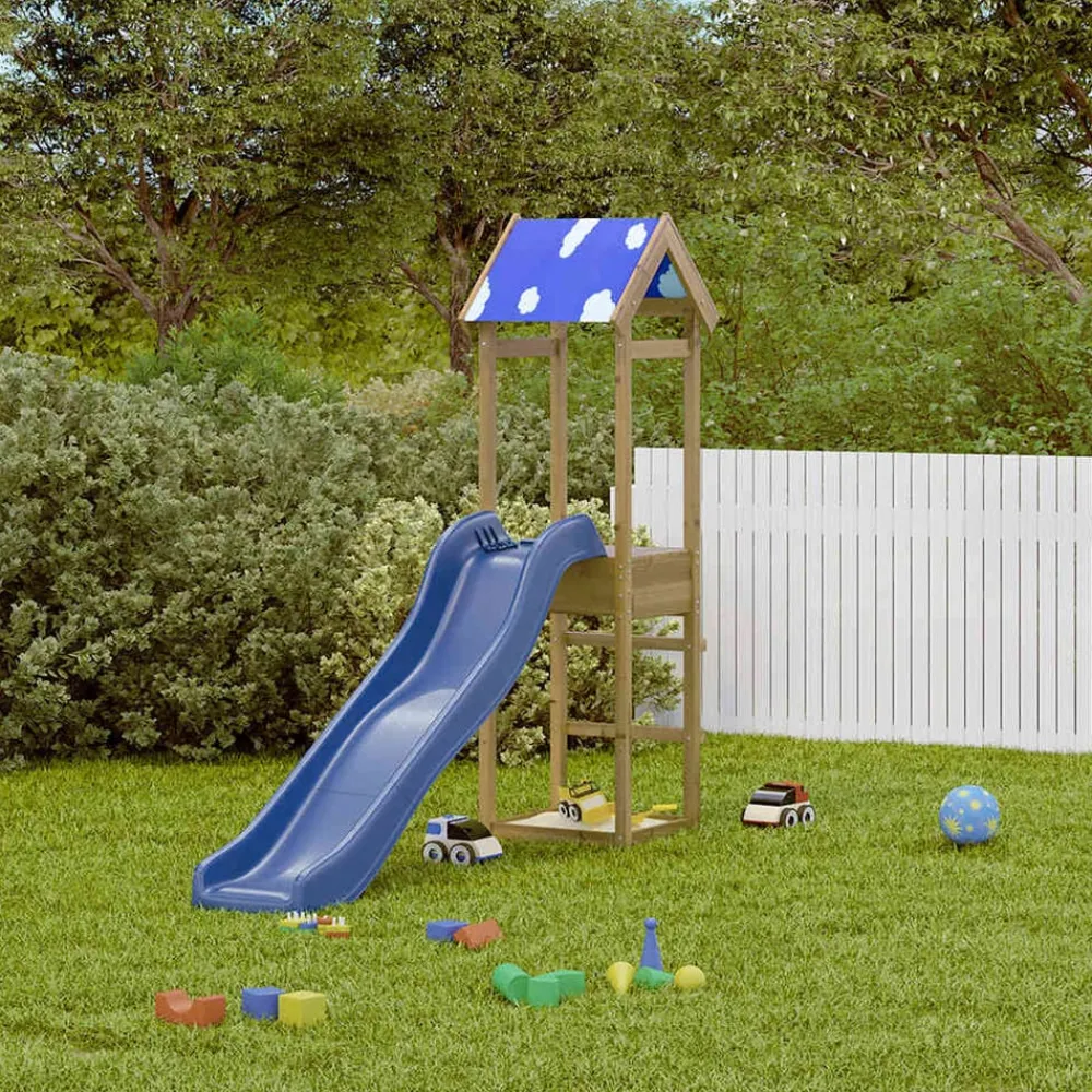 vidaXL Parque infantil de exterior madera de pino impregnada Discount