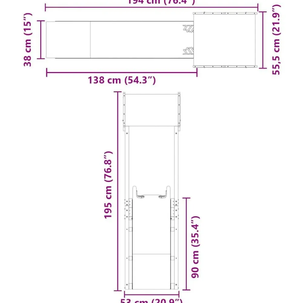 vidaXL Parque infantil de exterior madera de pino impregnada Discount