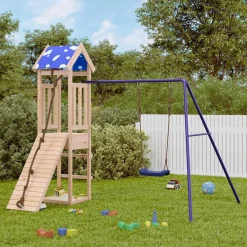 vidaXL Estructuras Para Juegos Al Aire Libre-Parque infantil de exterior de madera maciza de pino