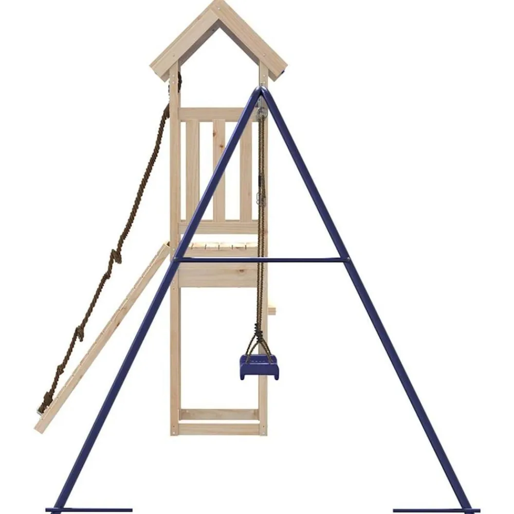 vidaXL Estructuras Para Juegos Al Aire Libre-Parque infantil de exterior de madera maciza de pino