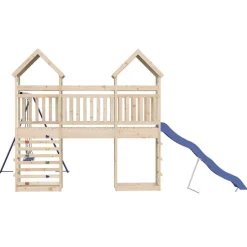 vidaXL Estructuras Para Juegos Al Aire Libre-Parque infantil de exterior de madera maciza de pino