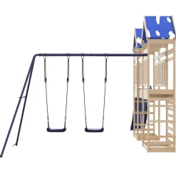 vidaXL Estructuras Para Juegos Al Aire Libre-Parque infantil de exterior de madera maciza de pino