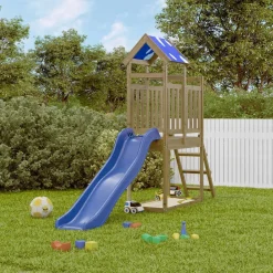 vidaXL Parque infantil de exterior madera de pino impregnada New