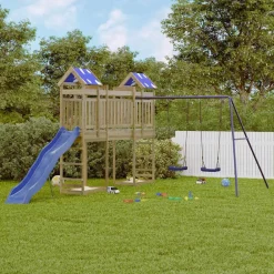 vidaXL Parque infantil de exterior madera de pino impregnada Online