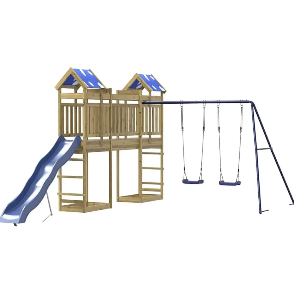 vidaXL Parque infantil de exterior madera de pino impregnada Online