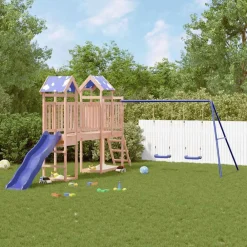 vidaXL Estructuras Para Juegos Al Aire Libre-Parque infantil de exterior madera maciza Douglas3156935