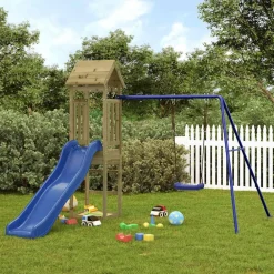vidaXL Estructuras Para Juegos Al Aire Libre-Parque infantil de exterior madera de pino impregnada