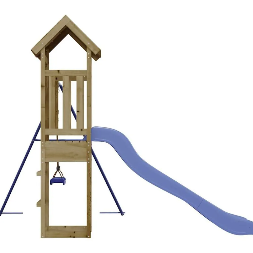 vidaXL Estructuras Para Juegos Al Aire Libre-Parque infantil de exterior madera de pino impregnada