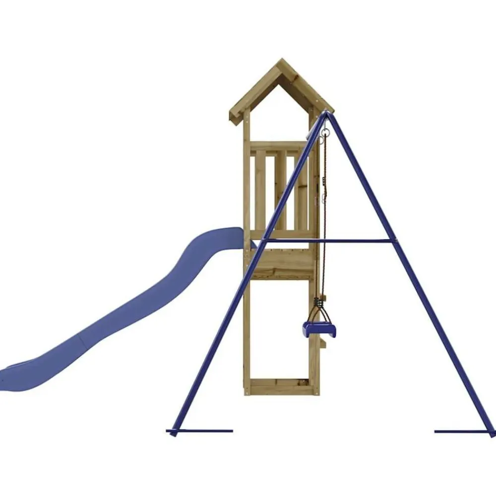 vidaXL Estructuras Para Juegos Al Aire Libre-Parque infantil de exterior madera de pino impregnada