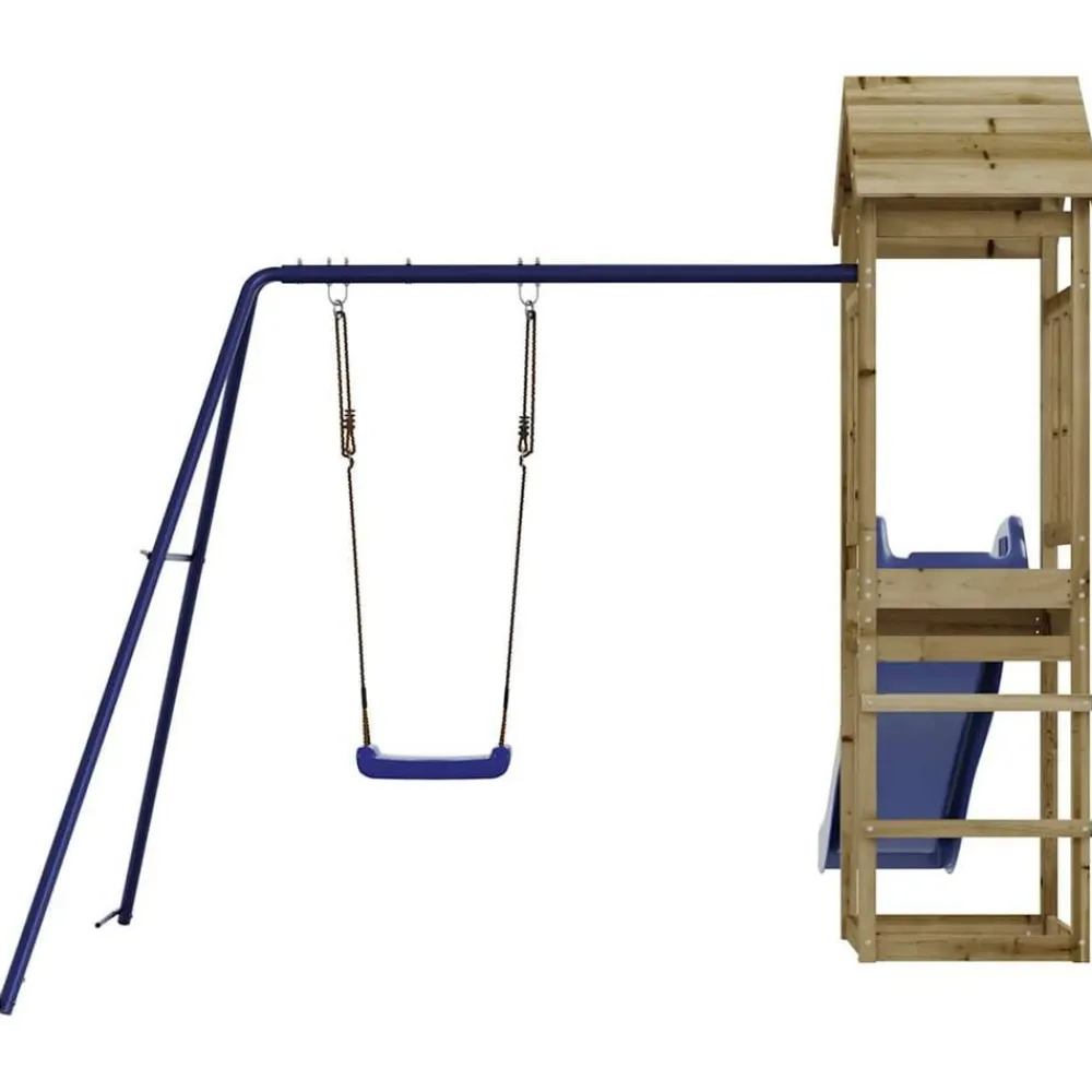 vidaXL Estructuras Para Juegos Al Aire Libre-Parque infantil de exterior madera de pino impregnada