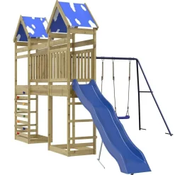 vidaXL Parque infantil de exterior madera de pino impregnada New