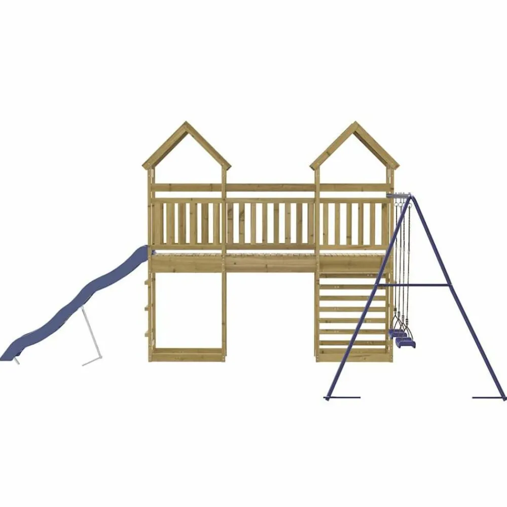 vidaXL Parque infantil de exterior madera de pino impregnada New