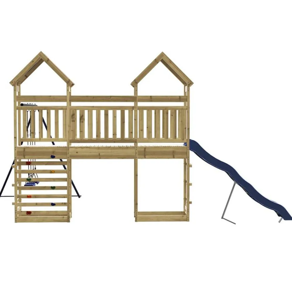 vidaXL Parque infantil de exterior madera de pino impregnada New
