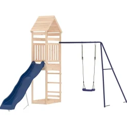 vidaXL Estructuras Para Juegos Al Aire Libre-Parque infantil de exterior madera maciza de pino