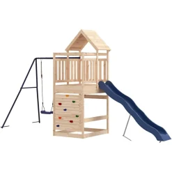 vidaXL Estructuras Para Juegos Al Aire Libre-Parque infantil de exterior madera maciza de pino