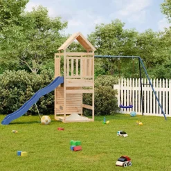 vidaXL Estructuras Para Juegos Al Aire Libre-Parque infantil de exterior madera maciza de pino
