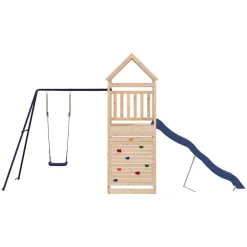 vidaXL Estructuras Para Juegos Al Aire Libre-Parque infantil de exterior madera maciza de pino
