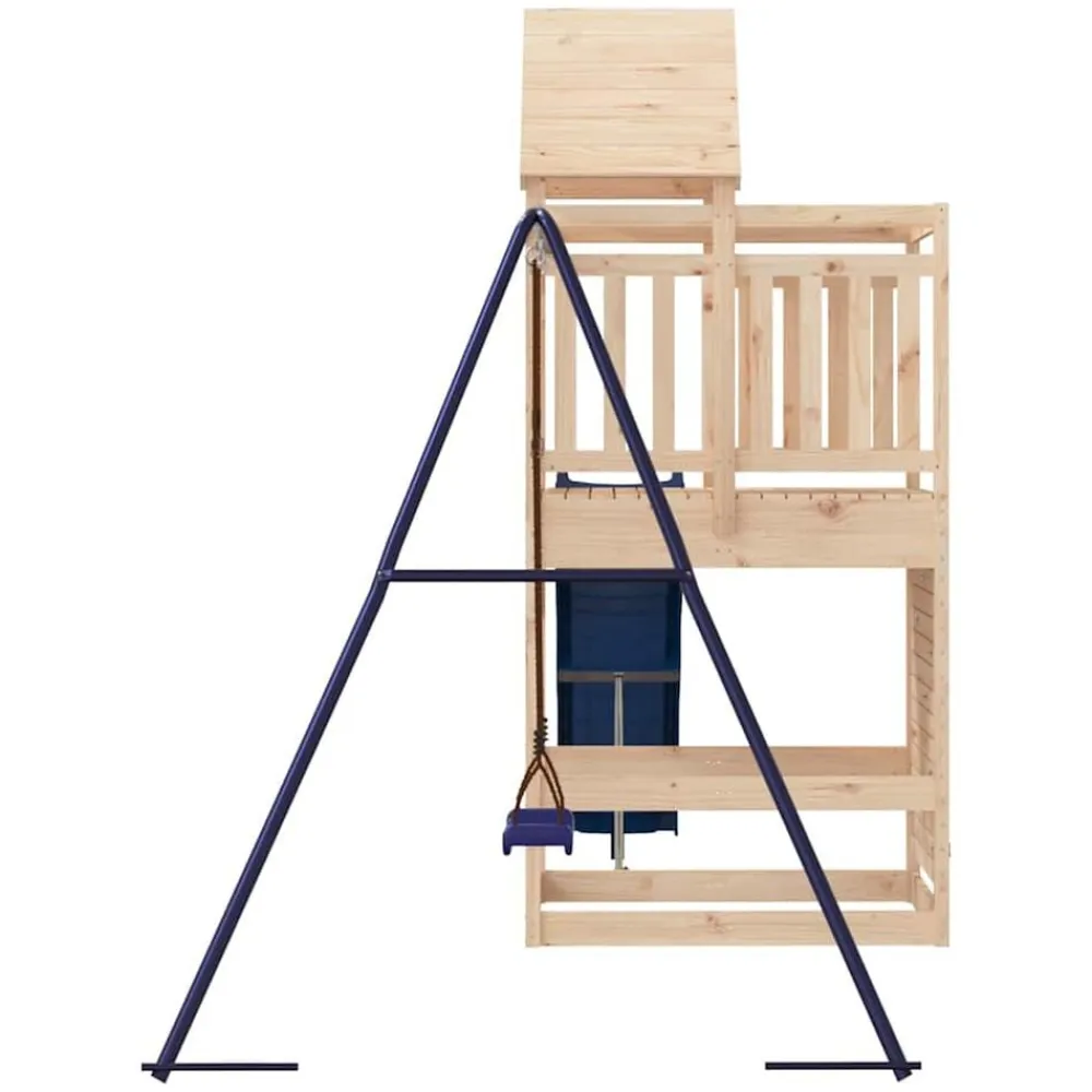 vidaXL Estructuras Para Juegos Al Aire Libre-Parque infantil de exterior madera maciza de pino
